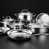 11-PIECE CHEF'S CLASSIC STAINLESS COOKWARE SET (77-11G)