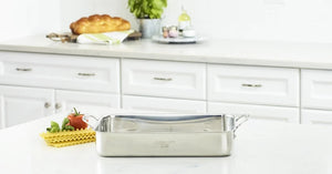 14" LASAGNA PAN WITH STAINLESS ROASTING RACK