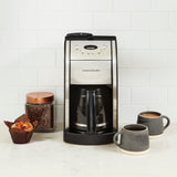 CUISINART GRIND & BREW 12 CUP AUTOMATIC COFFEEMAKER WITH BRUSHED METAL ITALIAN STYLING