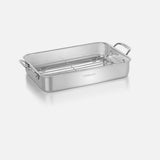 14" LASAGNA PAN WITH STAINLESS ROASTING RACK