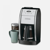 CUISINART GRIND & BREW 12 CUP AUTOMATIC COFFEEMAKER WITH BRUSHED METAL ITALIAN STYLING