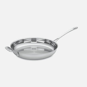 CONTOUR™ STAINLESS 12" SKILLET WITH HELPER HANDLE