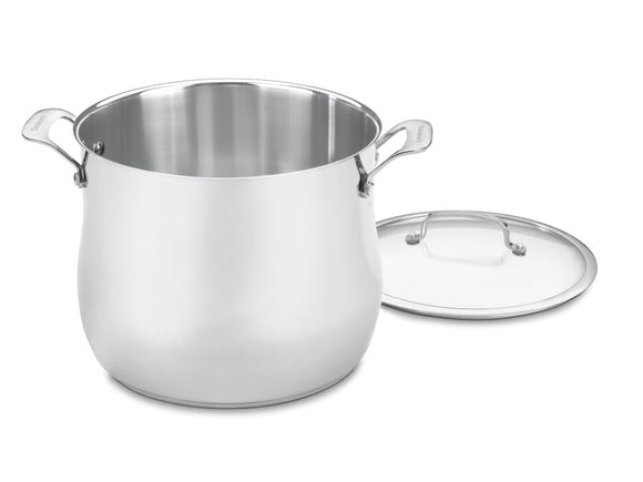 12 QUART STAINLESS STEEL STOCKPOT WITH COVER