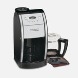 CUISINART GRIND & BREW 12 CUP AUTOMATIC COFFEEMAKER WITH BRUSHED METAL ITALIAN STYLING