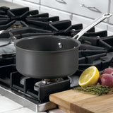 CHEF'S CLASSIC™ NON-STICK HARD ANODIZED 1.5 QUART SAUCEPAN WITH COVER