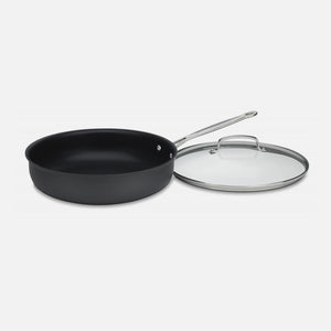 CHEF'S CLASSIC™ NONSTICK HARD ANODIZED 12" DEEP FRYING PAN WITH COVER