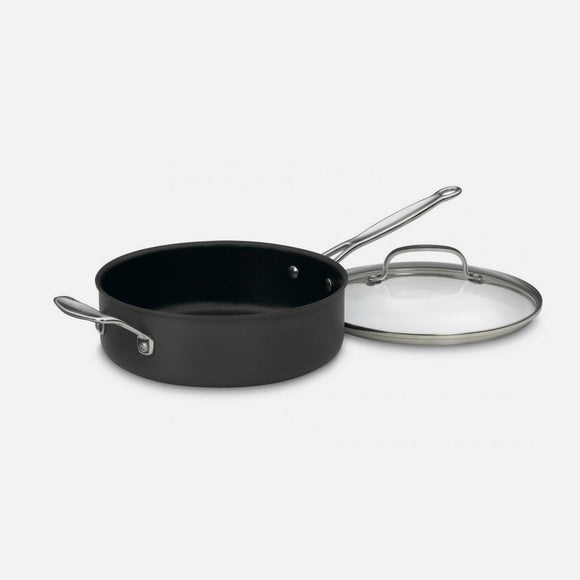 CHEF'S CLASSIC™ NONSTICK HARD ANODIZED 5.5 QUART SAUTÉ PAN WITH HELPER HANDLE & COVER