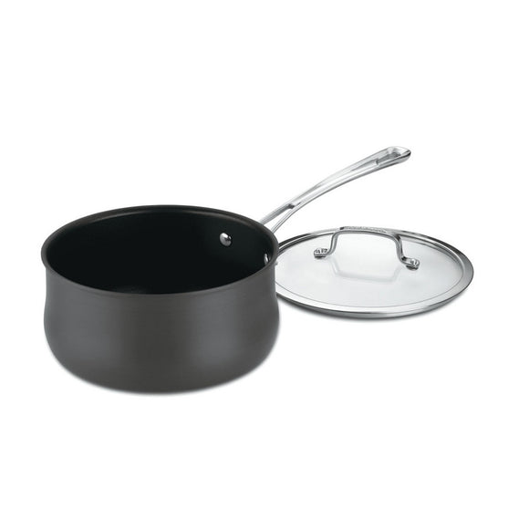 CONTOUR HARD ANODIZED 1 QUART SAUCEPAN WITH COVER