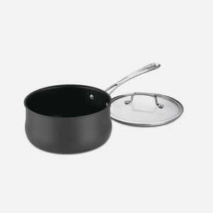 CONTOUR HARD ANODIZED 3 QUART SAUCEPAN WITH COVER