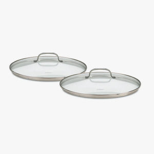 CHEF'S CLASSIC™ STAINLESS 2 PIECE GLASS LID SET