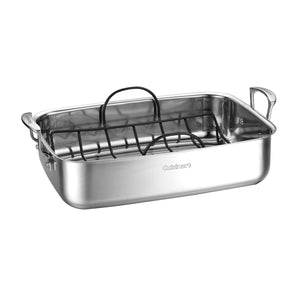 15" STAINLESS STEEL ROASTER WITH NON-STICK RACK