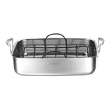 15" STAINLESS STEEL ROASTER WITH NON-STICK RACK