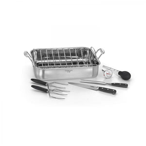 CHEF'S CLASSIC™ STAINLESS 16" ROASTER PAN WITH REMOVABLE RACK OPTION 2