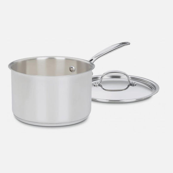 CHEF'S CLASSIC™ STAINLESS 4 QUART SAUCEPAN WITH COVER