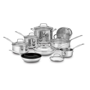 14-PIECE CHEF'S CLASSIC STAINLESS COOKWARE SET (77-14N)