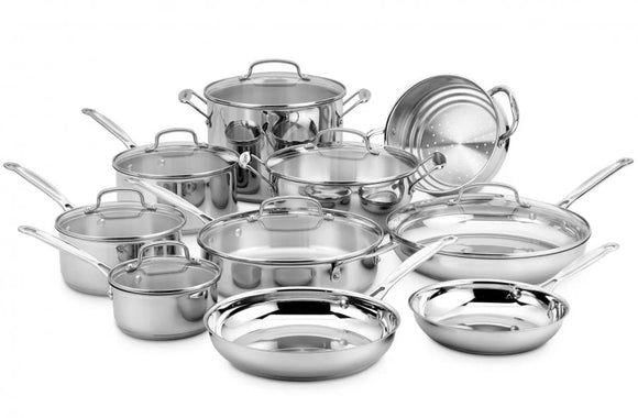 17-PIECE CHEF'S CLASSIC STAINLESS COOKWARE SET (77-17N)