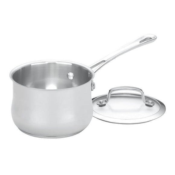 CONTOUR™ STAINLESS 1 QUART SAUCEPAN WITH COVER