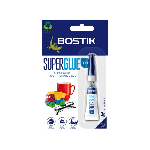 Bostik Fix & Glue Gel-Eca 3g x 1 (Clear)