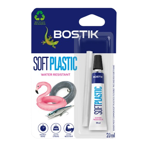 Bostik Soft Plastic Adhesive 20ml (Transparent)