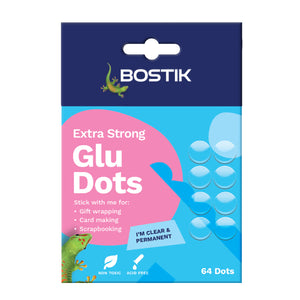 Bostik Glu Dots Extra Strong 64 Dots (Transparent)