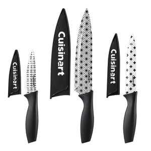 6PC PRINTED COLOR KNIFE SET - GEOMETRIC