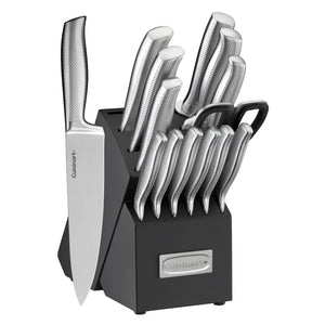 15PC GERMAN STAINLESS STEEL HOLLOW HANDLE CUTLERY BLOCK SET