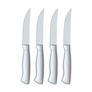 4PC STAINLESS STEEL HOLLOW HANDLE STEAK KNIFE SET