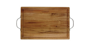 18" ACACIA CARVING BOARD WITH HANDLES