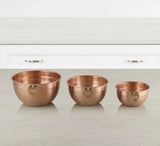 3 PIECE COPPER MIXING BOWL SET