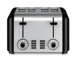 4 SLICE COMPACT STAINLESS TOASTER