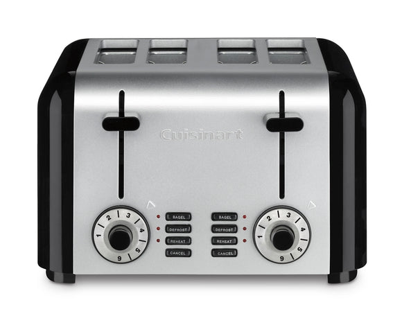 4 SLICE COMPACT STAINLESS TOASTER