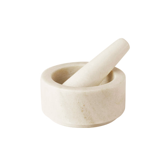 MARBLE MORTAR AND PESTLE