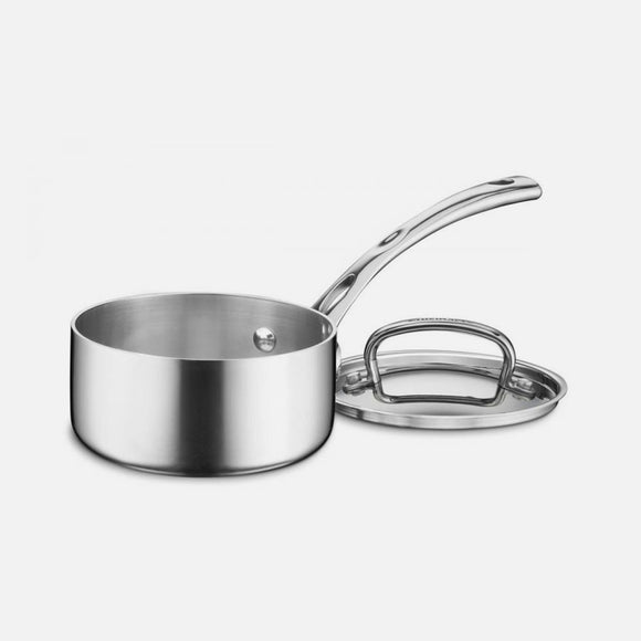 FRENCH CLASSIC TRI-PLY STAINLESS COOKWARE 1 QUART SAUCEPAN WITH COVER