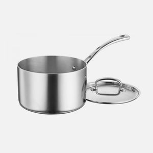 FRENCH CLASSIC TRI-PLY STAINLESS COOKWARE 4 QUART SAUCEPAN WITH COVER