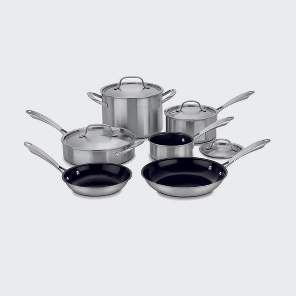 GREENGOURMET® TRI-PLY STAINLESS STEEL 10 PIECE SET