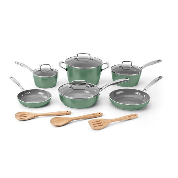 13-PIECE GREENCHEF® CERAMICA® XT NONSTICK COOKWARE