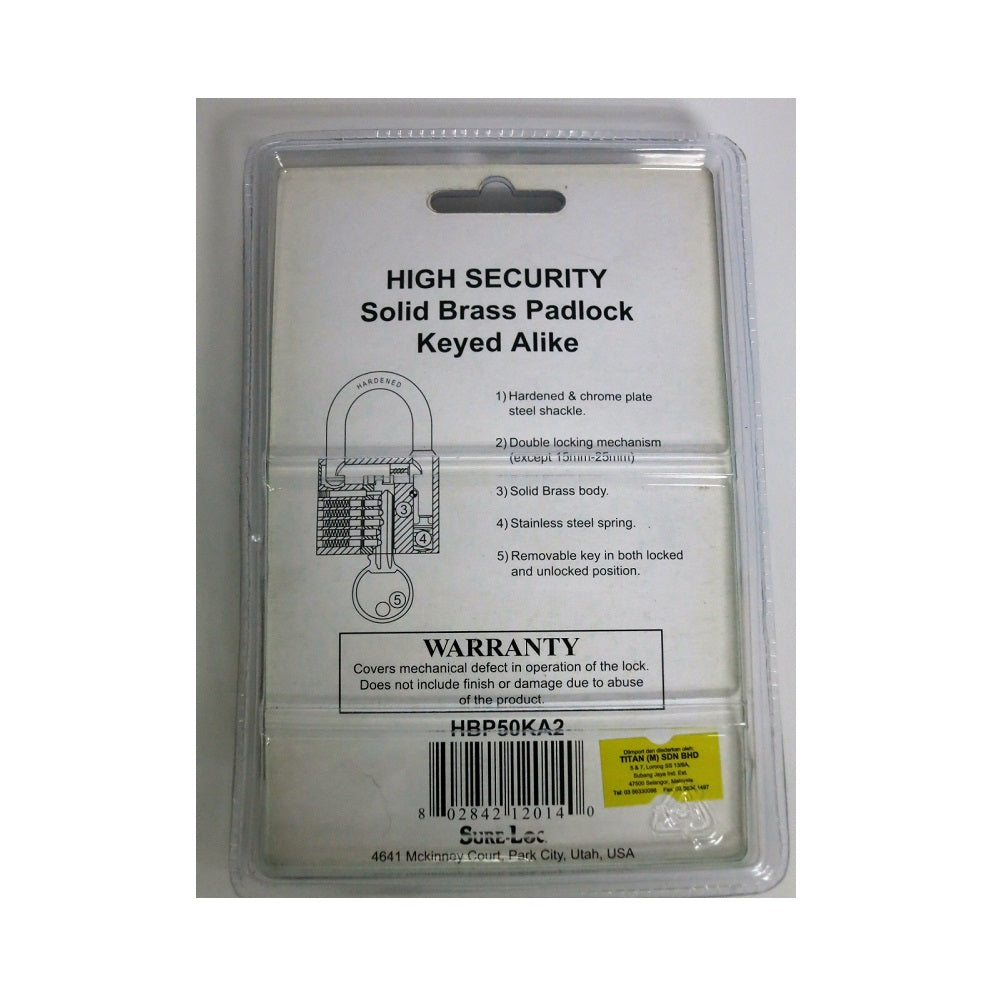 Sure Loc HBP50mm KA2 – Titan Sarawak Sdn Bhd