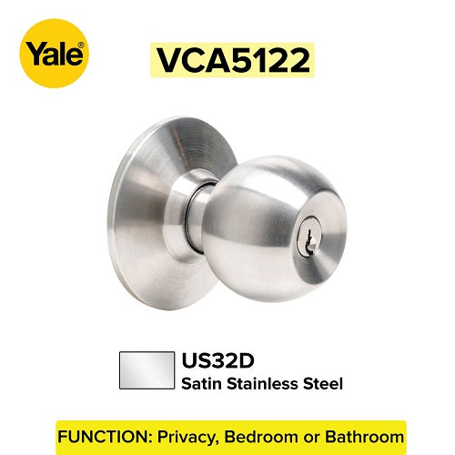 Yale VCA5122-US32D Cylindrical Knobset