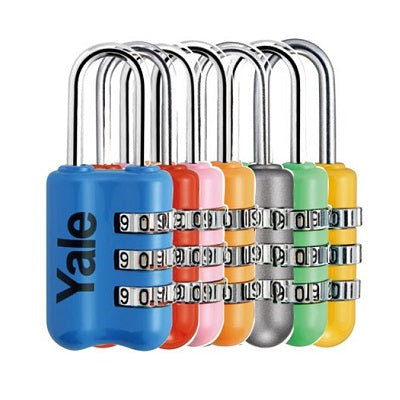 Yale YP2/23/128/1 - Colored Luggage 3-Digit Combination Lock